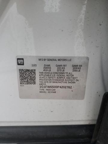 1G1FW6S00P4202762 Chevrolet Bolt EV 1L 12