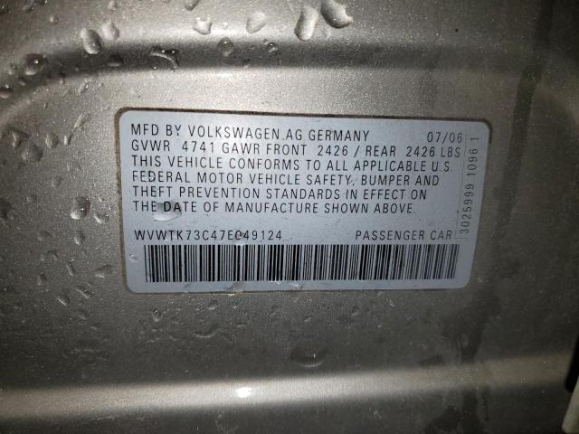 2007 Volkswagen Passat 2.0T Wagon Luxury VIN: WVWTK73C47E049124 Lot: 51821184