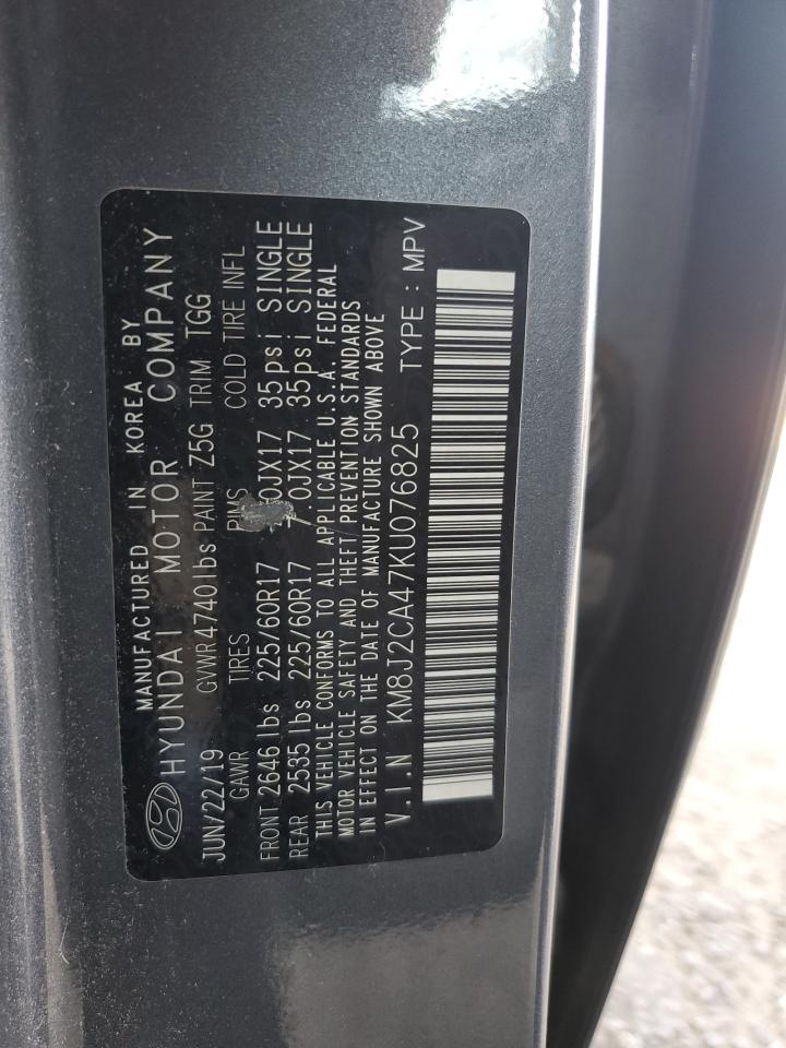 KM8J2CA47KU076825 2019 Hyundai Tucson Se