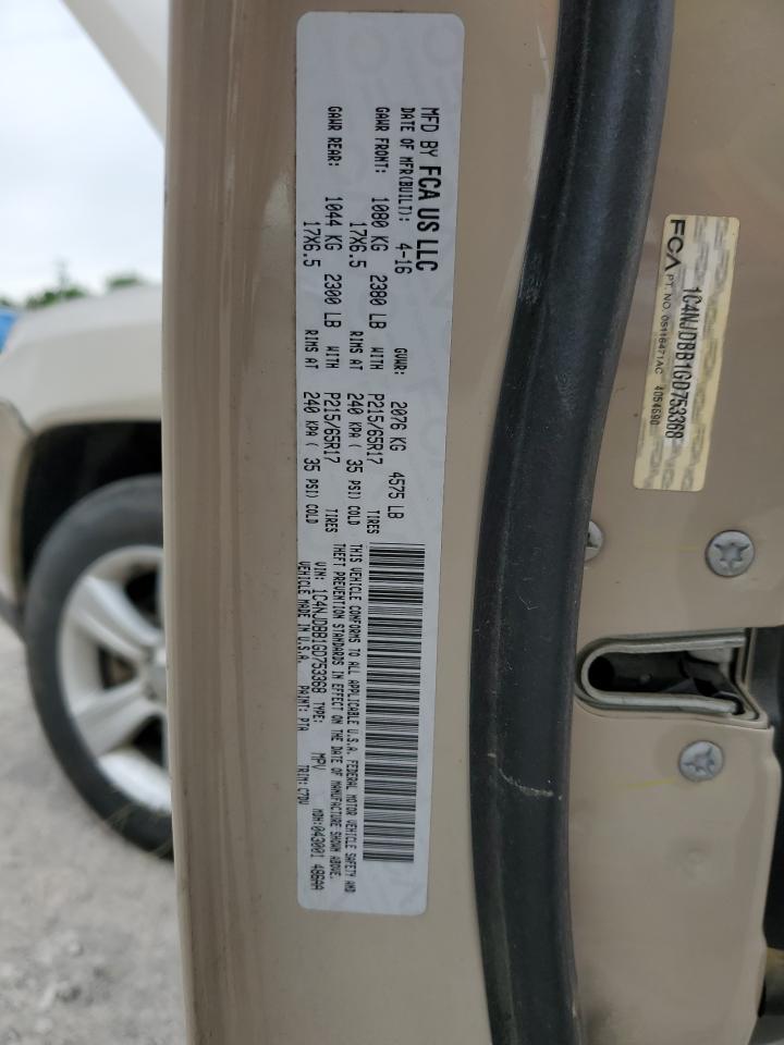 1C4NJDBB1GD753368 2016 Jeep Compass Sport