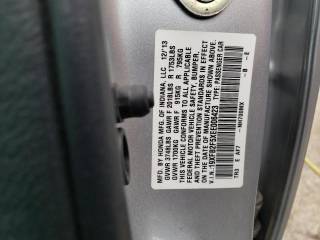 2014 Honda Civic Lx VIN: 19XFB2F5XEE006423 Lot: 54273654