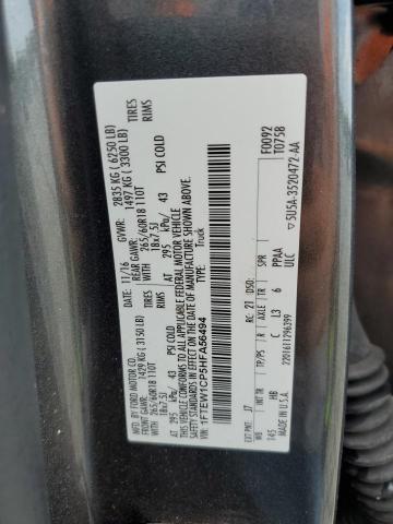 2017 Ford F150 Supercrew VIN: 1FTEW1CP5HFA56494 Lot: 53489324