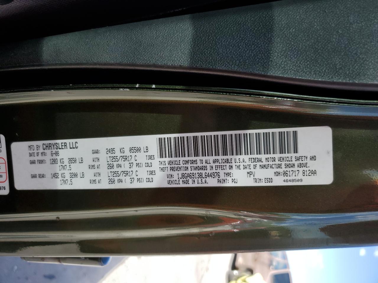 1J8GA69138L644976 2008 Jeep Wrangler Unlimited Rubicon