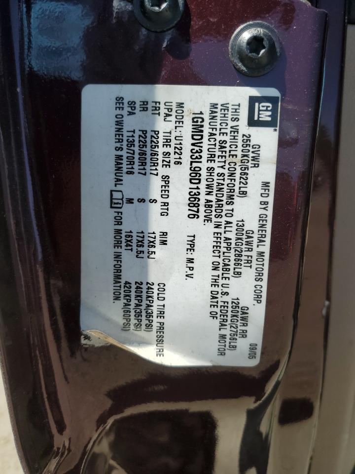 1GMDV33L96D136876 2006 Pontiac Montana Sv6