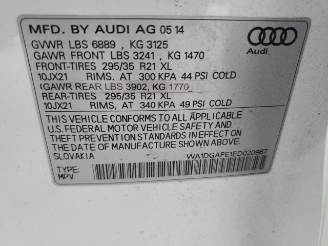 2014 Audi Q7 Prestige VIN: WA1DGAFE1ED020967 Lot: 55069234