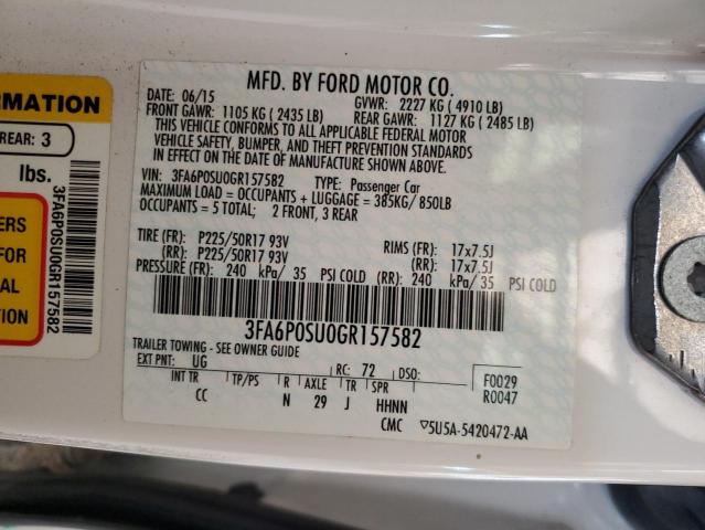 3FA6P0SU0GR157582 2016 FORD FUSION - Image 13