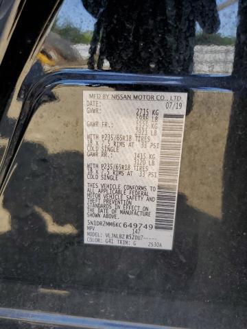 2019 NISSAN PATHFINDER - 5N1DR2MM6KC649749