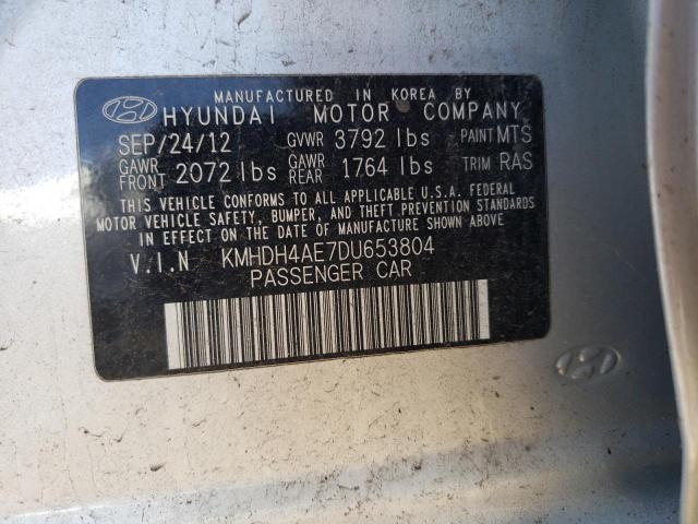 2013 Hyundai Elantra Gls VIN: KMHDH4AE7DU653804 Lot: 54125464