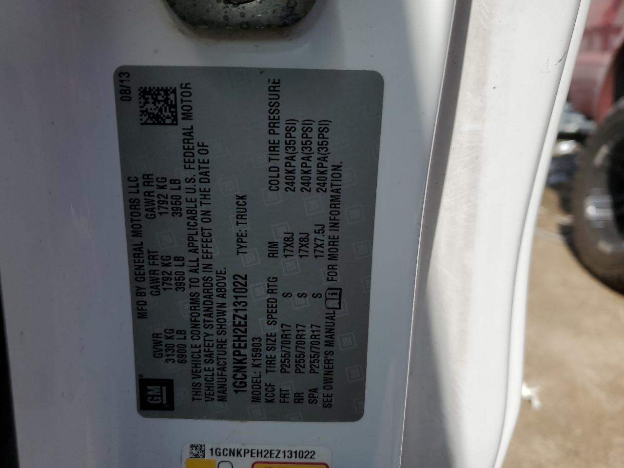 1GCNKPEH2EZ131022 2014 Chevrolet Silverado K1500