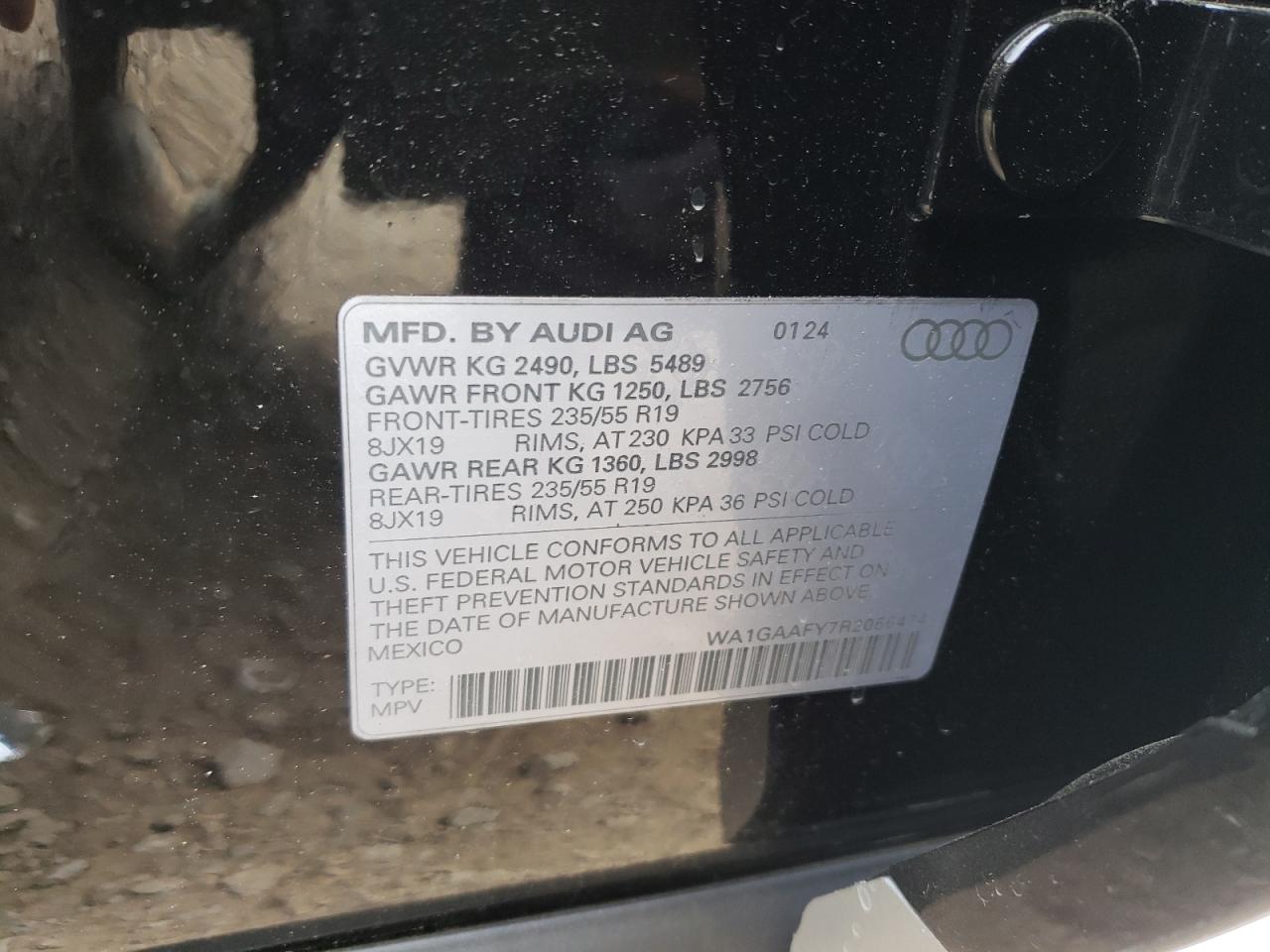 WA1GAAFY7R2066474 2024 Audi Q5 Premium 45