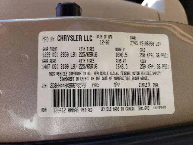 2008 Dodge Grand Caravan Se VIN: 2D8HN44HX8R679578 Lot: 52870634