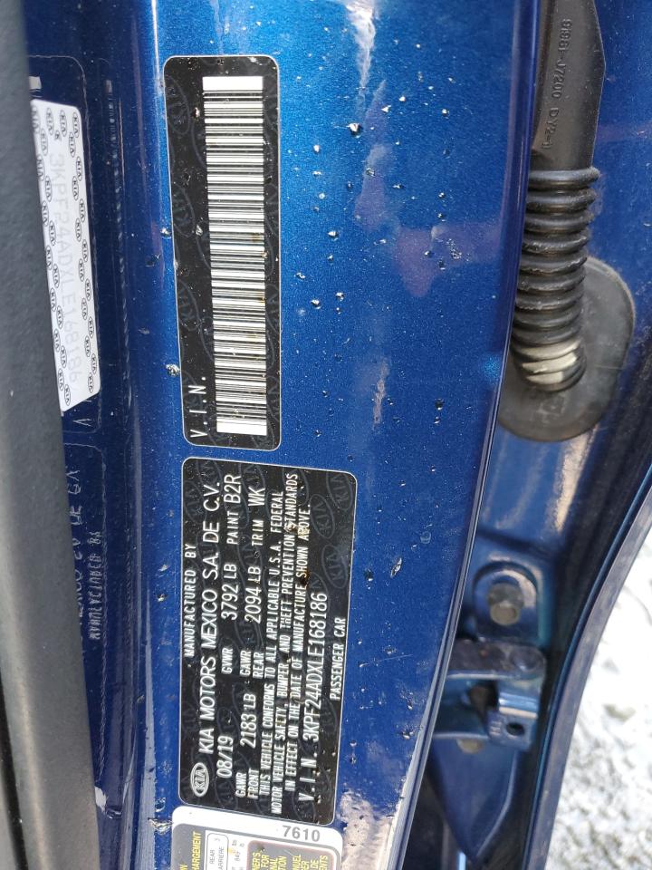 3KPF24ADXLE168186 2020 Kia Forte Fe