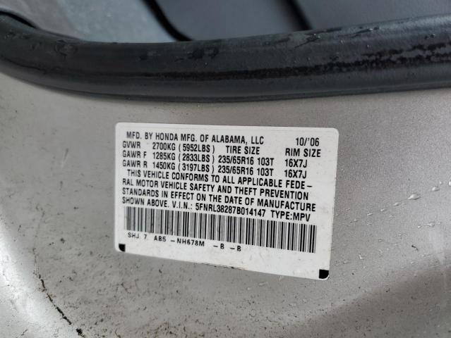 2007 Honda Odyssey Lx VIN: 5FNRL38287B014147 Lot: 54441314