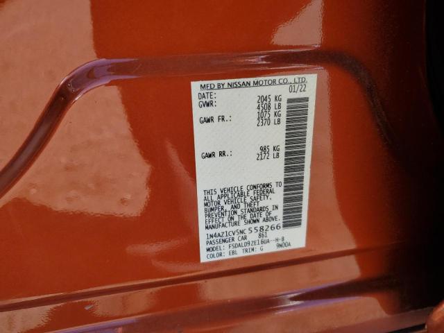 2022 Nissan Leaf Sv VIN: 1N4AZ1CV5NC558266 Lot: 54364114