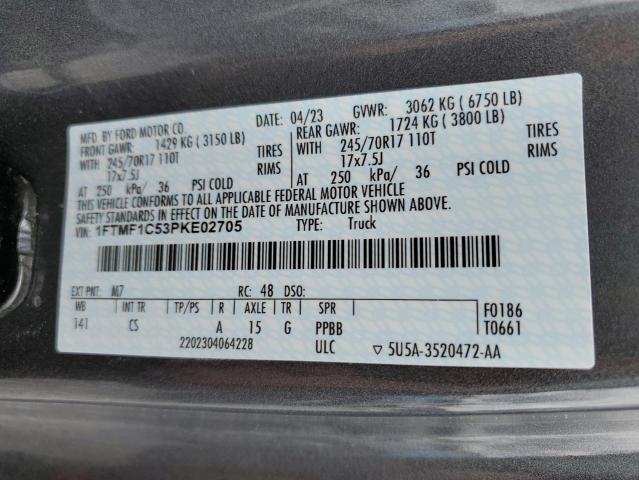 2023 FORD F150 - 1FTMF1C53PKE02705