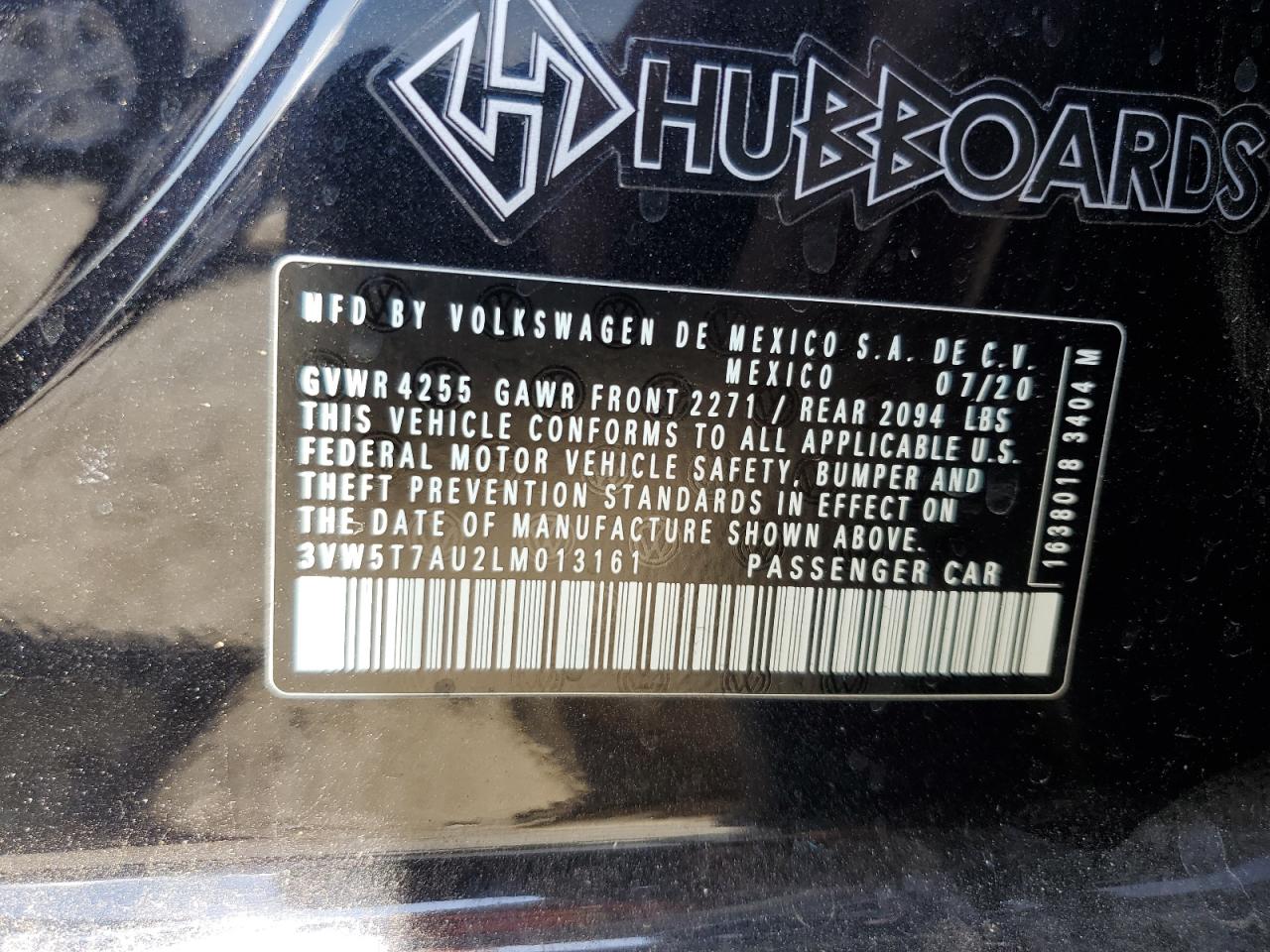 3VW5T7AU2LM013161 2020 Volkswagen Gti S