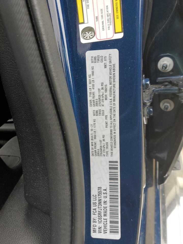 1C6SRFJT3NN175578 2022 Ram 1500 Laramie