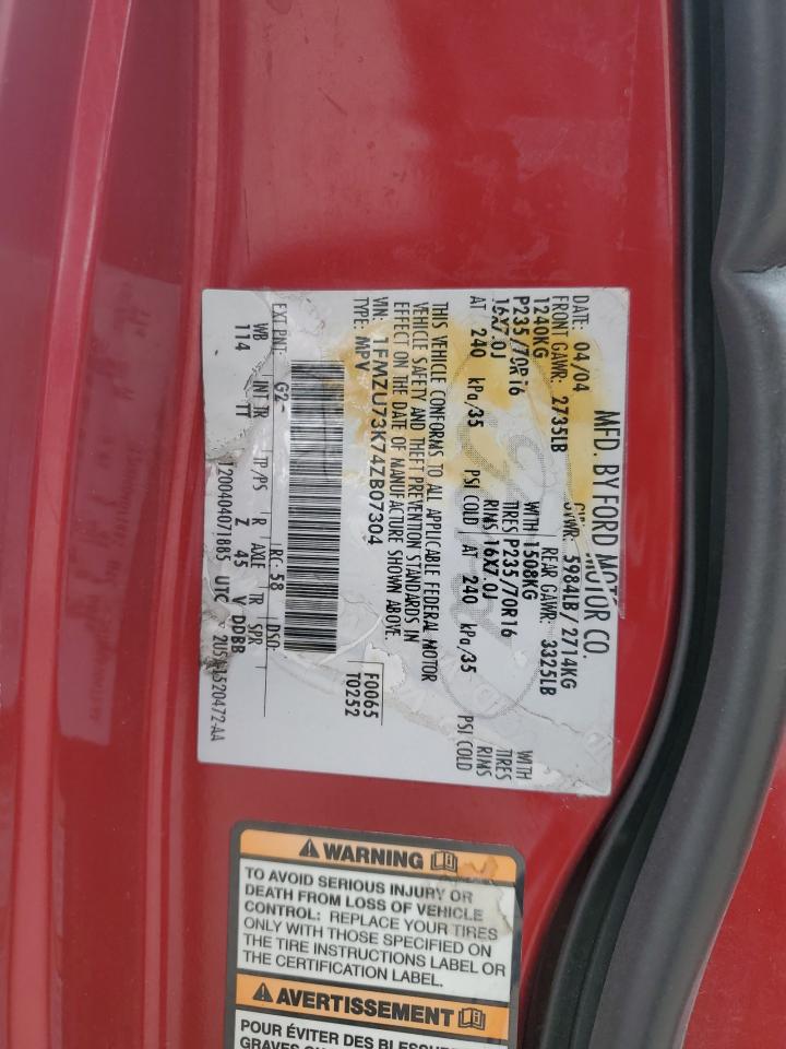 1FMZU73K74ZB07304 2004 Ford Explorer Xlt