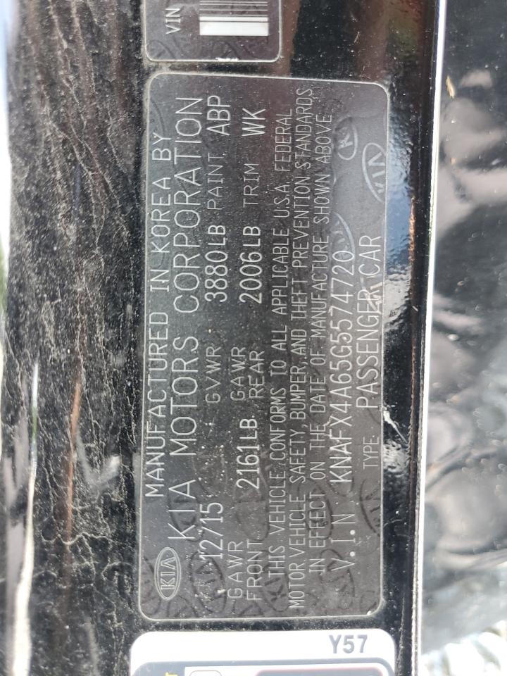 KNAFX4A65G5574720 2016 Kia Forte Lx