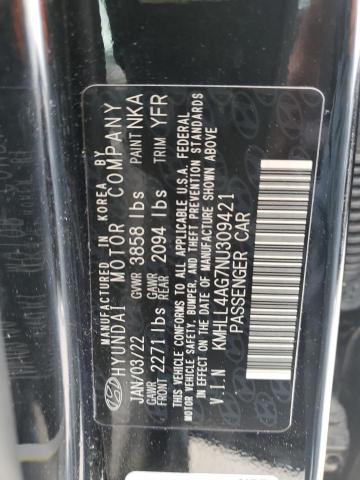 2022 Hyundai Elantra Se VIN: KMHLL4AG7NU309421 Lot: 56180474