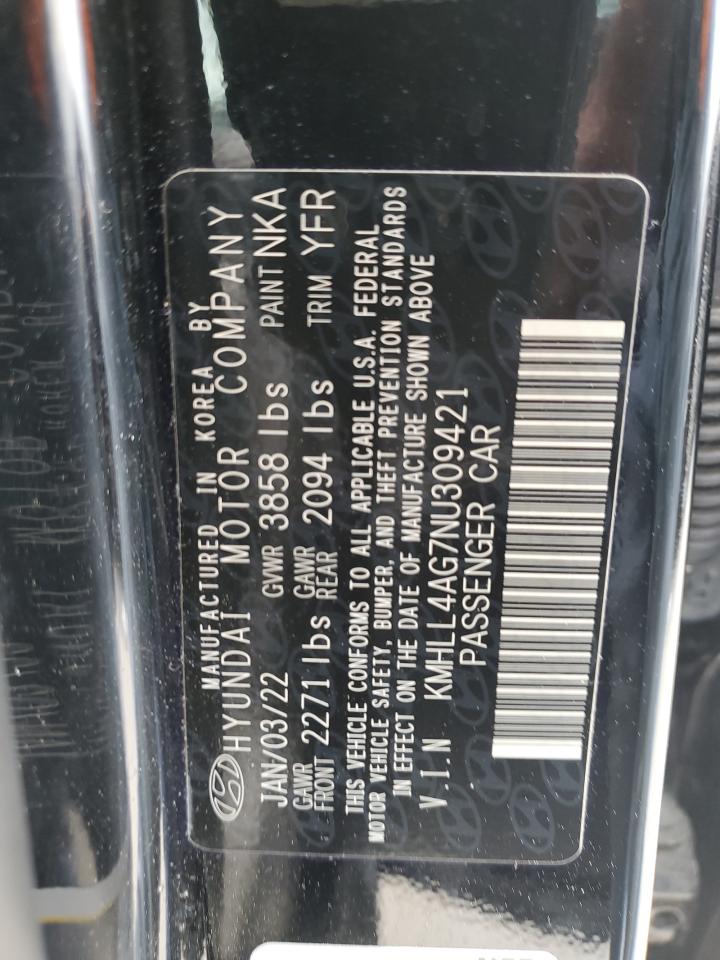 KMHLL4AG7NU309421 2022 Hyundai Elantra Se