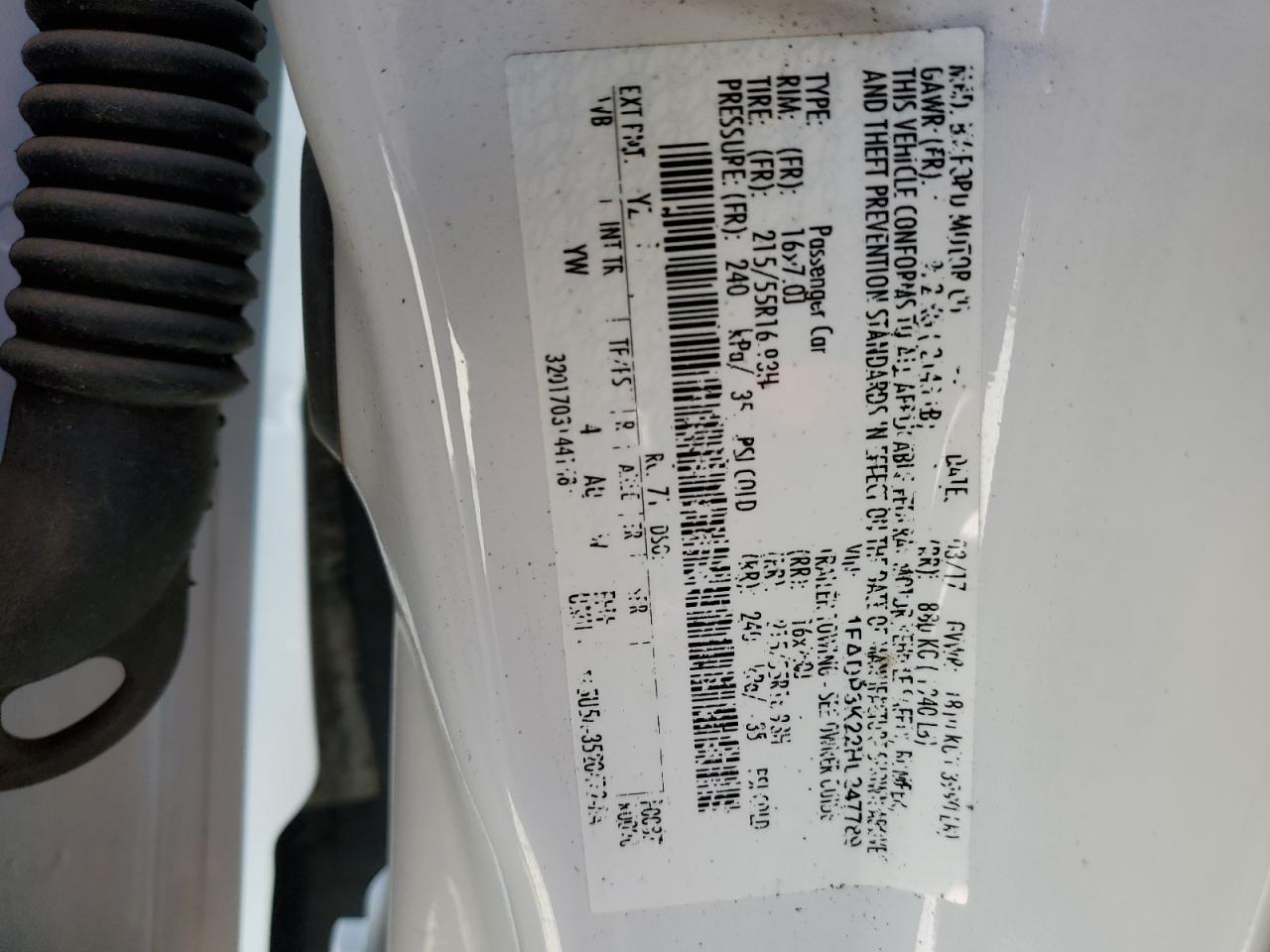 1FADP3K22HL247789 2017 Ford Focus Se