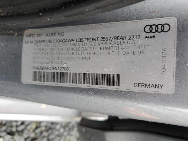 2014 Audi A6 Premium Plus VIN: WAUGFAFC7EN127081 Lot: 53632514