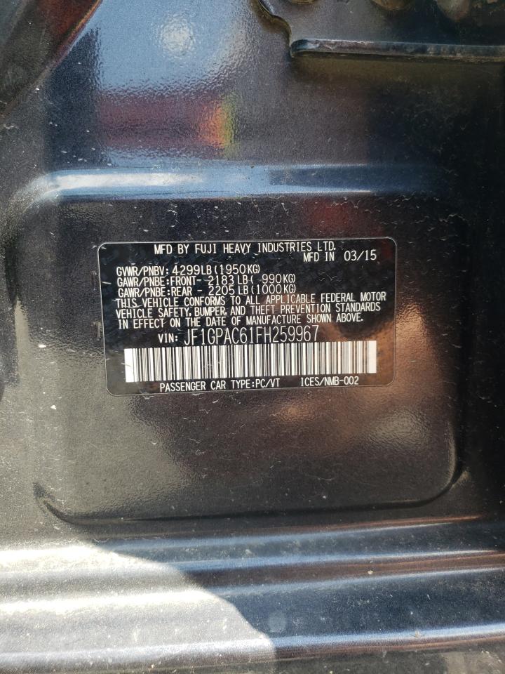 JF1GPAC61FH259967 2015 Subaru Impreza Premium
