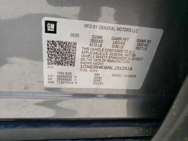 2020 Chevrolet Traverse Lt VIN: 1GNERHKW9LJ312514 Lot: 55307254