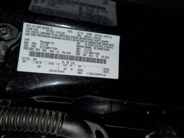 2014 Ford Focus Titanium VIN: 1FADP3J2XEL316970 Lot: 54544974