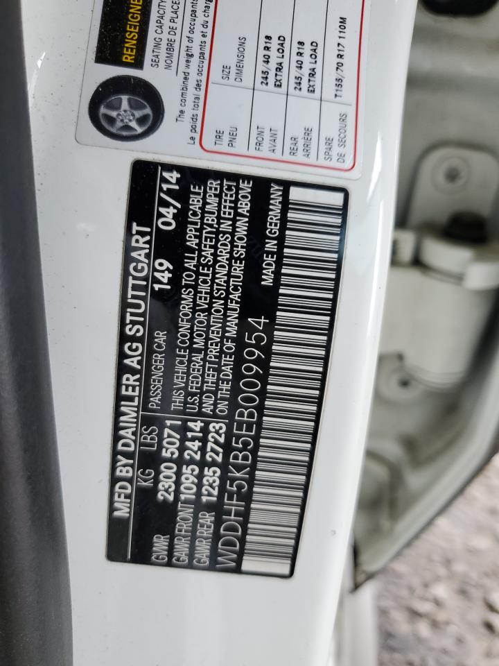 WDDHF5KB5EB009954 2014 Mercedes-Benz E 350