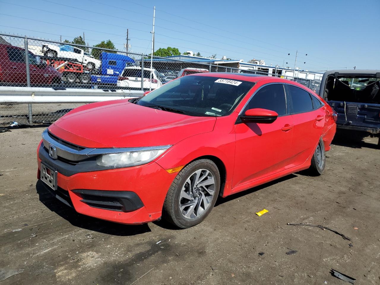 2HGFC2F7XJH510291 2018 Honda Civic Ex