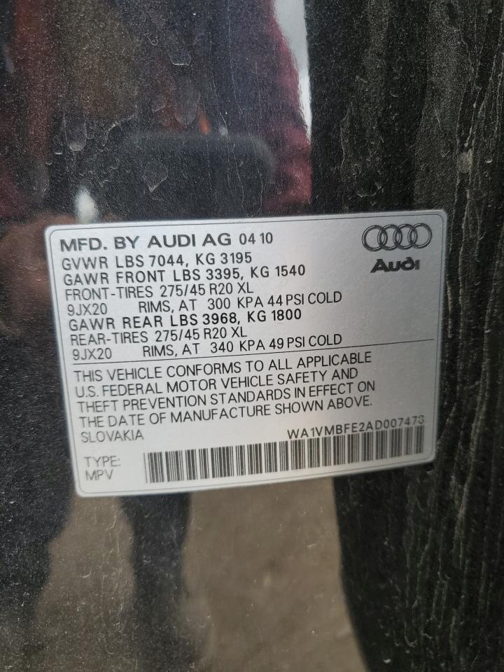 WA1VMBFE2AD007478 2010 Audi Q7 Prestige