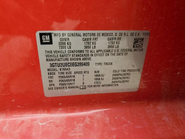 2014 GMC Sierra K1500 Sle VIN: 3GTU2UEC6EG289409 Lot: 51969494