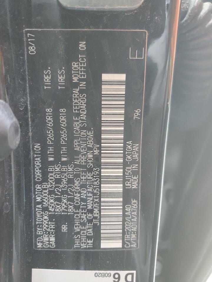 2018 Lexus Gx 460 vin: JTJBM7FX1J5183193