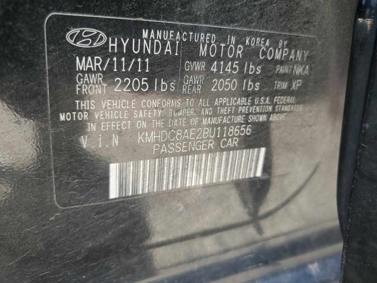 KMHDC8AE2BU118656 2011 Hyundai Elantra Touring Gls