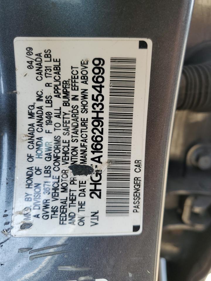 2HGFA16629H354699 2009 Honda Civic Lx-S