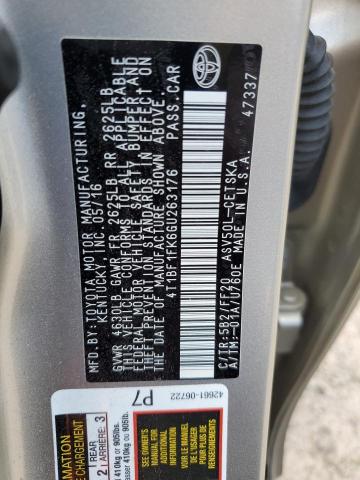 VIN 4T1BF1FK6GU263176 2016 Toyota Camry, LE no.12