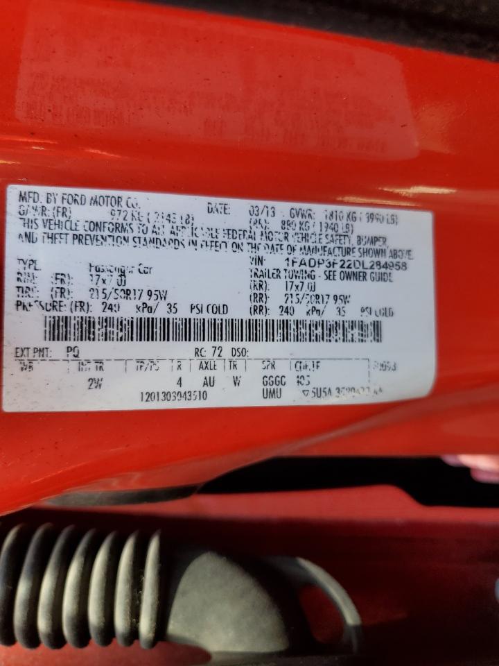 1FADP3F22DL284958 2013 Ford Focus Se