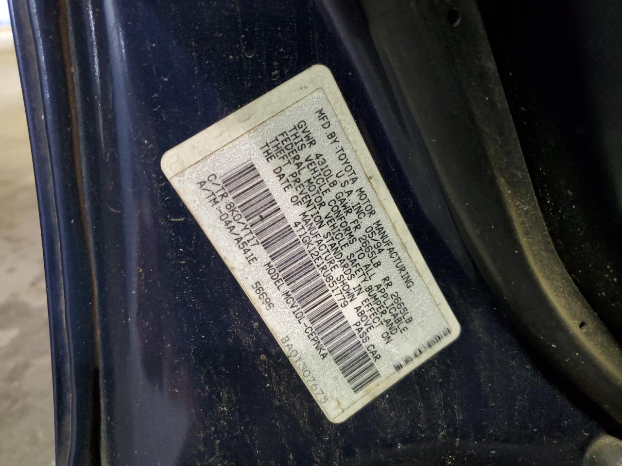 4T1GK12E1RU851779 1994 Toyota Camry Le