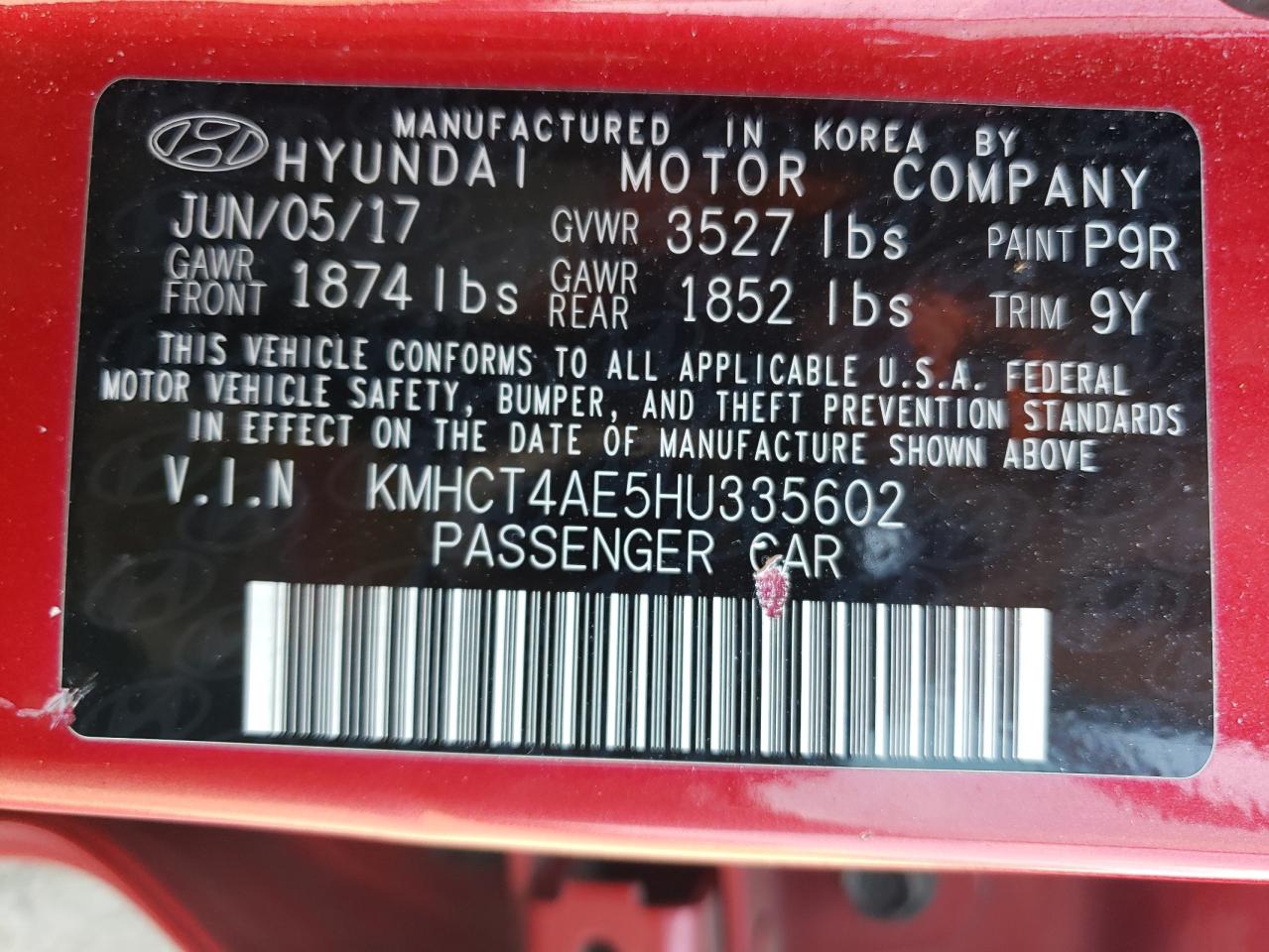 KMHCT4AE5HU335602 2017 Hyundai Accent Se