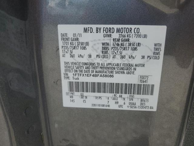 2011 Ford F150 Super Cab VIN: 1FTFX1EF4BFA58086 Lot: 56991114