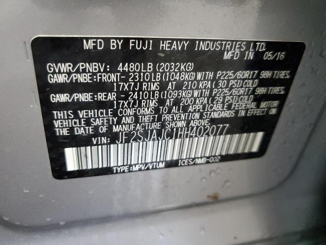 2017 Subaru Forester 2.5I Limited VIN: JF2SJAJC1HH402077 Lot: 56335834