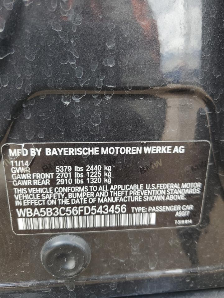 2015 BMW 535 Xi vin: WBA5B3C56FD543456