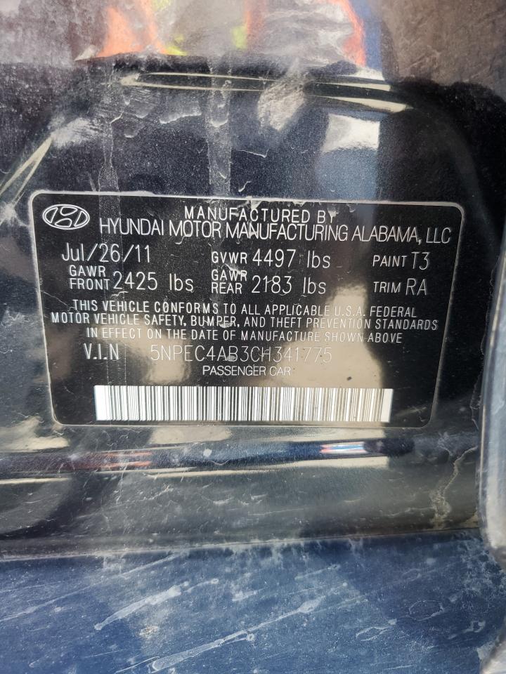 5NPEC4AB3CH341775 2012 Hyundai Sonata Se