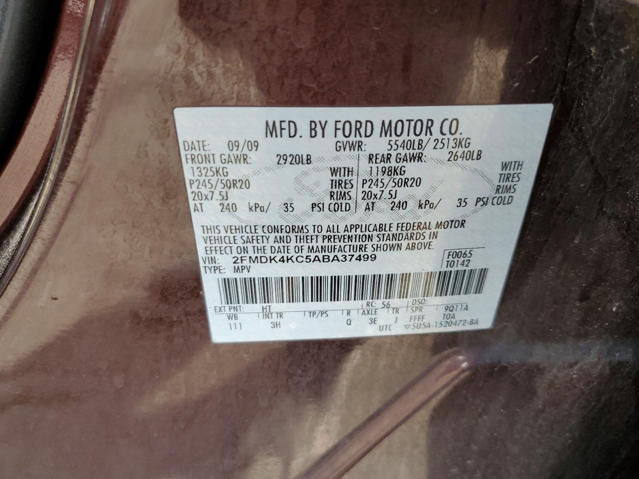 2FMDK4KC5ABA37499 2010 Ford Edge Limited