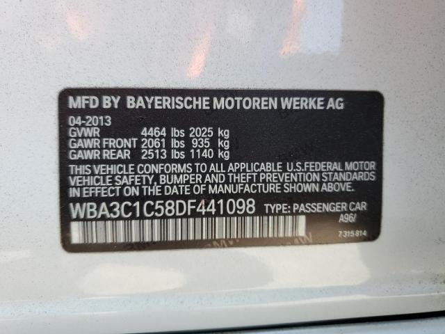 2013 BMW 328 I Sulev VIN: WBA3C1C58DF441098 Lot: 53519174