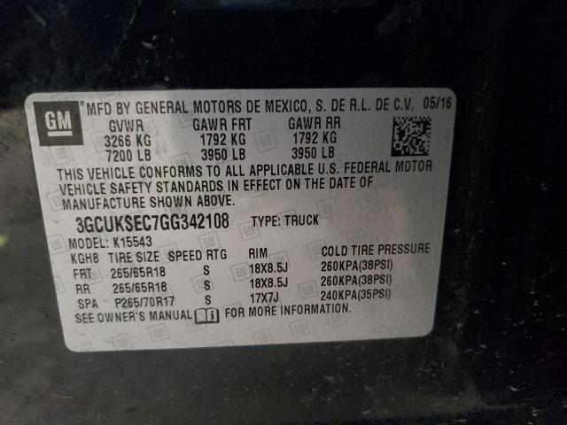 2016 CHEVROLET 2500 3GCUKSEC7GG342108