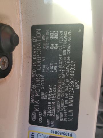 2012 Kia Soul VIN: KNDJT2A58C7449102 Lot: 56416074