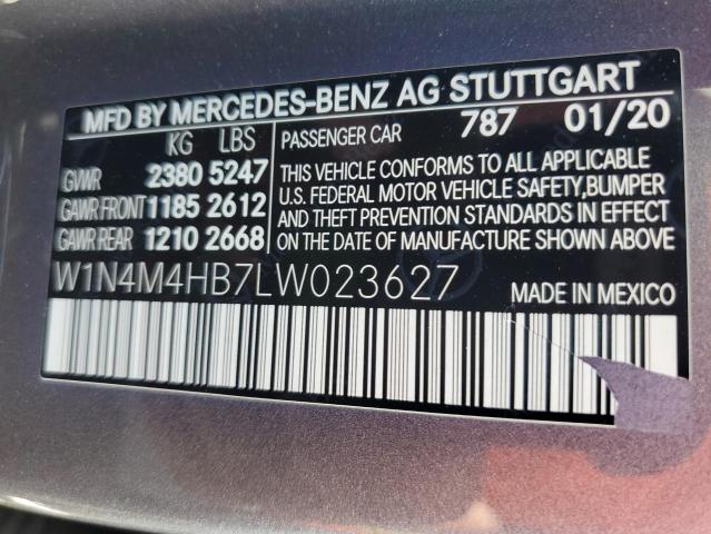 2020 Mercedes-Benz Glb 250 4Matic VIN: W1N4M4HB7LW023627 Lot: 51949034